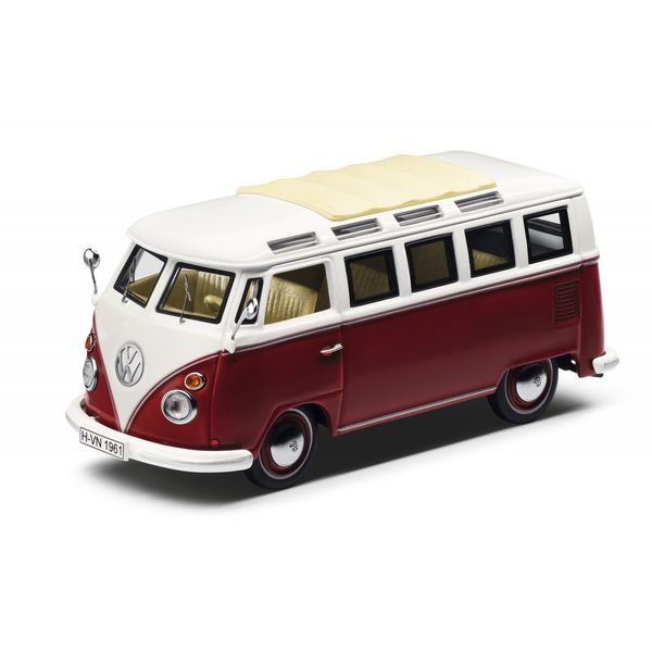 Volkswagen Original Model Car T1 Samba Bus Red/Cream 1:43