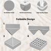 Simple Houseware Closet Underwear Organizer Drawer Divider 4 Set, Gray