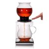 Hario Tea Dripper Largo Spherical Clear Glass Tea Brewer with Button Release, Packof1
