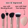 e.l.f. Complexion Essentials Brush & Sponge Set, Concealer, Powder, Blush &...