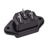 C14 Panel Mount Plug Adapter AC 250V 10A 3 Pins IEC Inlet Module Plug Power Connector Socket with Cover