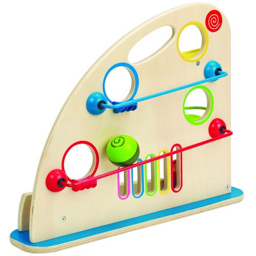 Award Winning Hape Totally Amazing Roller Derby Wooden Marble Racing Toddler Toy Multicolor, L: 16.5, W: 3.9, H: 13 inch