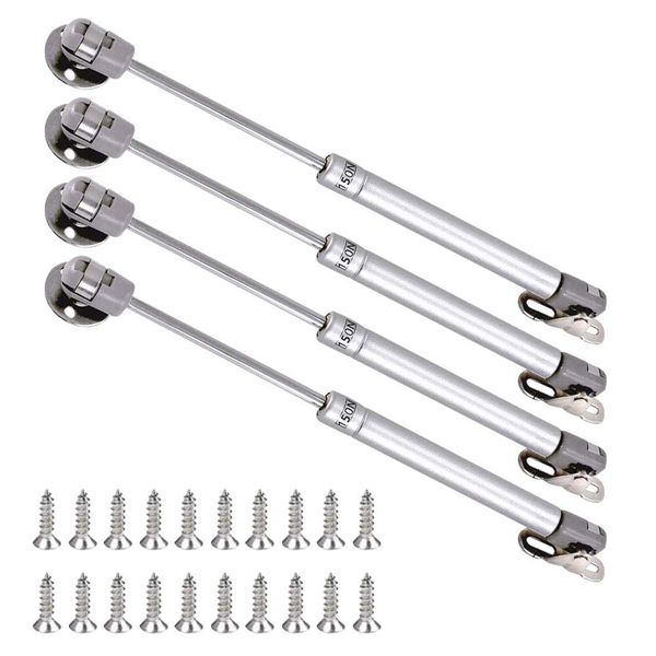 Automatic Lid Stay Support Kitchen Cabinet Cupboard Door Toy Box Hydraulic Spring Gas Strut Piston Soft Opening Hinges for Flap Fittings Pack of 4 (150N)