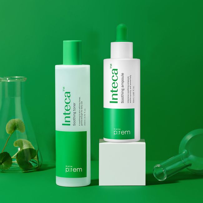 [2-piece set/gift] Make Prem Inteca Soothing Toner 200ml + Inteca Soothing Ampoule 50ml