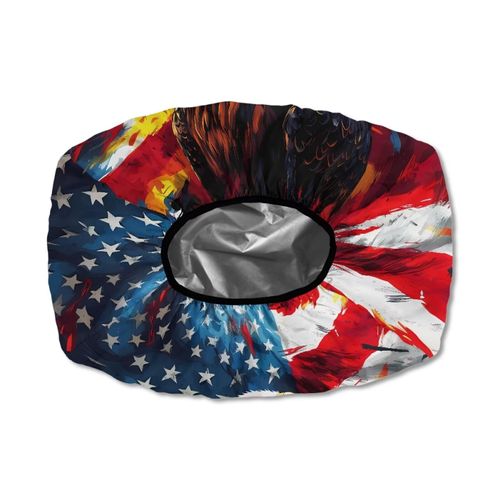 Brosoneto Eagle American Flag Waterproof Winch Cover, Badlands Winch Cover, Breathable Winch Dust Covers, Winch Protection Cover Dust-Proof, UV-Resistant for Electric Winches