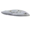 Electric guitar input jack socket plate in chrome oval recessed including screws
