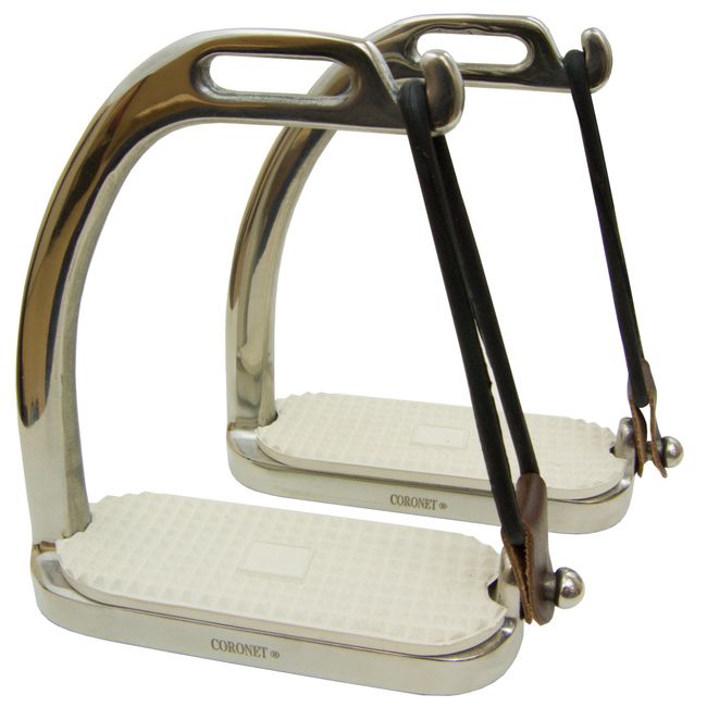 Coronet Fillis Peacock Safety Stirrup Irons with Pad, 4 3/4-Inch