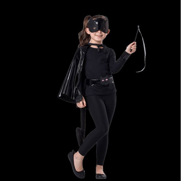 Black Cat Costume Set - Kids - T4 / Small (4-6)