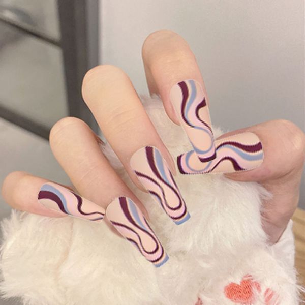 False Nails Exquisite Nail Tablets Glossy Nail Patches for Woman Girl Nail Care Home Salon