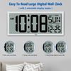 WallarGe 14.5'' Large Digital Wall Clock Battery Operated with Jumbo Numbers,...