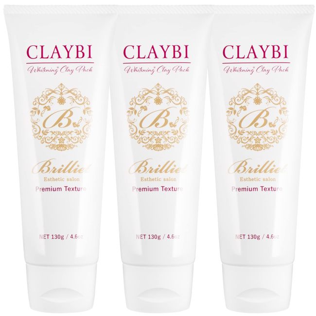 B Brilliet Whitening Clay Pack Cleansing Beauty AHA Peeling Whitening Skin Skin Quasi-drug 130g 3 Bottles