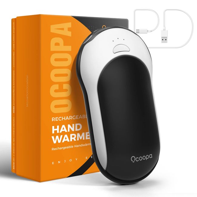 OCOOPA Quick Charge Hand Warmers Rechargeable, 10000 mAh Electric Hand Warmer Power Bank PD, 15hrs Lasting Heat, 3 Levels, Perfect Outdoor Heater for Camping, Hunting, Golf Gifts