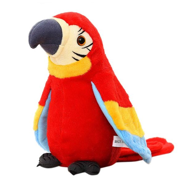 Cutiest Talking Parrot Toy Mimicry Pet Speaking Plush Toy Repeat What You Say Waving Wings Electronic Record Bird Toy Stuffed Animal Interactive Sensory Educational Toy Birthday Xmas Gift