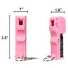 Pepper Spray for Women's Self-Defense: 2-Pack BURN 1/2oz Pink Security Keychain