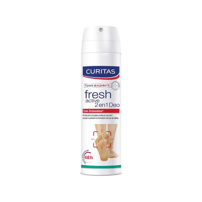 Henitara Curitas Fresh Active 2 in 1 Deodorant Spray for Pies with Octenidina, 150 ml, Unisex