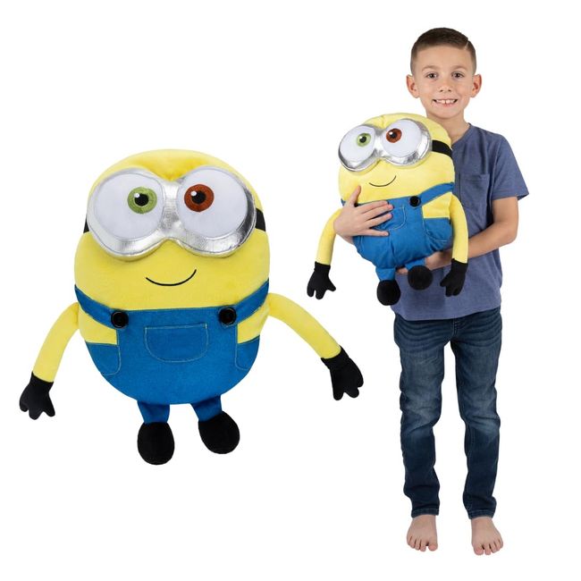 Franco Minions: The Rise of Gru, Bedding Super Soft Plush Bob Cuddle Pillow Buddy, (Official Minions Product)