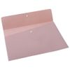 petofqq 5 PCS Pink Plastic Envelope, A4 Flat Document Holder, with Snap Button Closure PP Material, for Office Learning