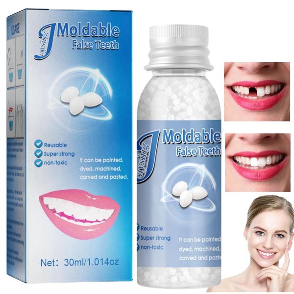 Temporary Tooth Filling,Repair Beads Tooth Filling Repair Kit,False Teeth,Moldable Tooth Repair Kit,Thermal Forming Filling Kit for Teeth,Tooth Repair Granules,DIY Fixing Dental Bridge Repair Kit