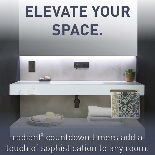 Legrand radiant RT2DBCCV4 Digital Countdown Timer with Locator Light and Time Indicator, 60, 40, 20 and 10 Minute Settings, Dark Bronze (1 Count)