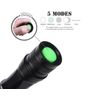 Metal LED Flashlight Torch 1174 With Adjustable Focus Zoom + Battery 
