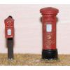 Langley Models 2 G R Pillar Boxes / Letter Boxes OO Scale UNPAINTED Kit F24a