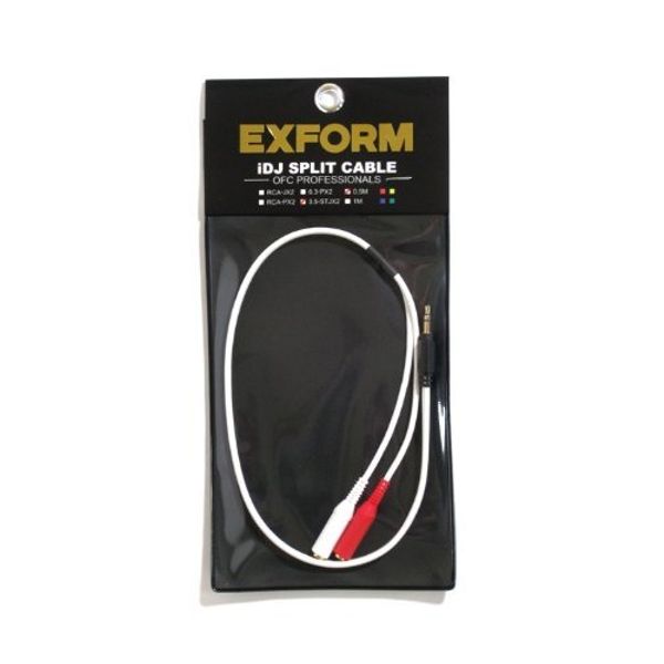 EXFORM iDJ SPLIT CABLE Headphone Output Splitter Cable 3.5-STJX2-0.5M