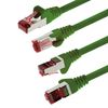 1aTTack.de - 10x 1m CAT6 patch cable S/FTP PIMF shielding CAT.6 RJ45 network cable Ethernet cable DSL LAN router switch modem patch panel - green - 10 pieces