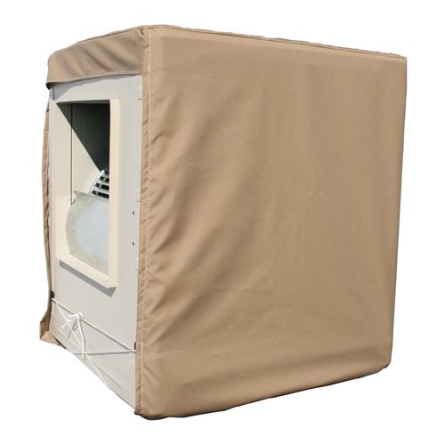 Brian's Canvas Evaporative Cooler Side Discharge Cover (38Wx40Lx40D), Tan, Water Repellent, Polyester