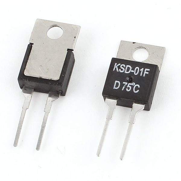 uxcell Thermostat Temperature Switch Normally Close KSD-01F H75C 75C N.C 2 Pack