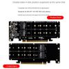 PRATYAHARA Double-Sided 4-Disk NVME Card PCIeX16 to M.2 M-Key NVMEx4SSD 2U Server Array Expansion Adapter Split Card