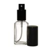 Riverrun Perfume Atomizer, Empty Refillable Square Glass Bottle, Black Sprayer 1 oz 30ml (1 Bottle)