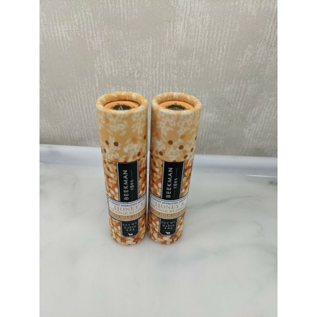 2 Beekman 1802 Goat Milk Lip Balm HONEY & ORANGE BLOSSOM 4.2 G EACH