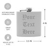 My Personal Memories Custom Personalized Flask Set with Your Text Customized and Monogrammed (White)