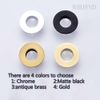 Sink Basin Trim Overflow Cover Brass Insert in Hole Round Caps Gold