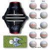 360-Degree Golf Ball Marker Alignment Tool - Triple Line Stencil Black