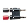 Connectors - Test - BANANA PLUG DBL 15A SCREW BLK & RED - 1286