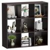 9 Cube Storage Shelf Organizer Wood Bookshelf w/ Back Panel Easy Assembly Brown
