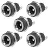 sourcing map 2.1mmx5.5mm DC Power Jack Female DC 30V Panel Mount Connector Socket 5pcs