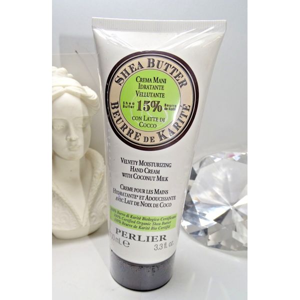 PERLIER SHEA BUTTER 15% NURTURING HAND CREAM WITH SWEET ALMOND MILK 3.3 OZ