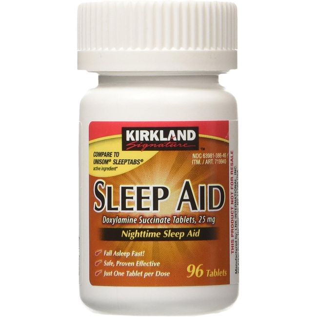 Sleep Aid Doxylamine Succinate 25 Mg, 96-Count (1 Bottle) Nighttime Sleep Aid