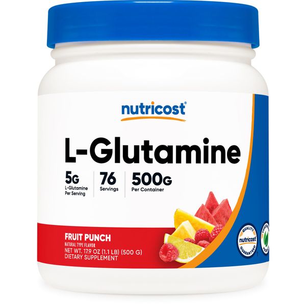 Nutricost L-Glutamine Powder 500 Grams (Fruit Punch)