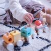 Janod Pure 2-in1 Stacking and Pull-Along Wood Train - Ages 1+ - J05157