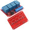 JESSINIE 24V Relay Module with Optocoupler Isolation, 4 Channel High/Low Level Trigger, Compatible with Arduino Raspberry Pi for DIY Projects
