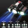 Linterna De Recargable Brillante LED Lámpara De Cabeza Impermeable + ZOOM Focus.