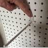 ProCraft Brand (50 Pack) 2 Inch Locking White Plastic Pegboard Peg Hooks (50 Locks, 4 Keys)