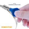 POWERTEC 70120 4 Inch Key Hose Clamp, Thumb Screw Key Adjustable Stainless Steel Hose Clamps for Dust Collection and Dryer Vent Hose, 5 pack