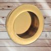 Universal Hardware Finger Pulls Handle Recessed Edge Flush Fitting Pocket Insert Wardrobe Sliding Doors 40mm (Polished Brass)