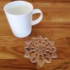 Coasters - Snowflake Shaped - Clear - 6 Set