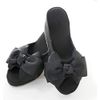 Heel Slippers 8cm Platform Bow Slippers, Black