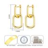 Philip Jones Gold Plated Paperclip Earrings